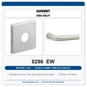 Sargent 8296 EW Trim Mortise Double Dummy Trim w/Lockbody | Grade 1 Commercial