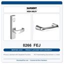 Sargent 8266 FEJ Trim Mortise Privacy Latchset with Deadbolt | Grade 1 Commercial