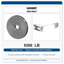 Sargent 8266 LB Trim Mortise Privacy Latchset with Deadbolt | Grade 1 Commercial