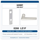 Sargent 8266 LE1F Trim Mortise Privacy Latchset with Deadbolt | Grade 1 Commercial