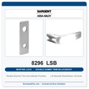 Sargent 8296 LSB Trim Mortise Double Dummy Trim w/Lockbody | Grade 1 Commercial
