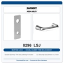 Sargent 8296 LSJ Trim Mortise Double Dummy Trim w/Lockbody | Grade 1 Commercial
