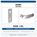 Sargent 8266 LSL Trim Mortise Privacy Latchset with Deadbolt | Grade 1 Commercial
