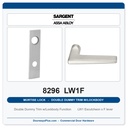 Sargent 8296 LW1F Trim Mortise Double Dummy Trim w/Lockbody | Grade 1 Commercial