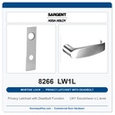 Sargent 8266 LW1L Trim Mortise Privacy Latchset with Deadbolt | Grade 1 Commercial