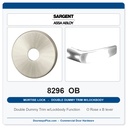 Sargent 8296 OB Trim Mortise Double Dummy Trim w/Lockbody | Grade 1 Commercial