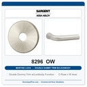 Sargent 8296 OW Trim Mortise Double Dummy Trim w/Lockbody | Grade 1 Commercial