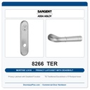 Sargent 8266 TER Trim Mortise Privacy Latchset with Deadbolt | Grade 1 Commercial