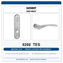 Sargent 8266 TES Trim Mortise Privacy Latchset with Deadbolt | Grade 1 Commercial