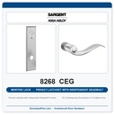 Sargent 8268 CEG Trim Mortise Privacy Latchset with Independent Deadbolt | Grade 1 Commercial