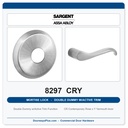 Sargent 8297 CRY Trim Mortise Double Dummy w/Active Trim | Grade 1 Commercial