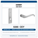Sargent 8268 CEY Trim Mortise Privacy Latchset with Independent Deadbolt | Grade 1 Commercial