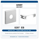 Sargent 8297 EB Trim Mortise Double Dummy w/Active Trim | Grade 1 Commercial