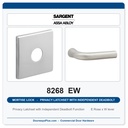 Sargent 8268 EW Trim Mortise Privacy Latchset with Independent Deadbolt | Grade 1 Commercial