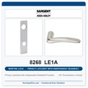 Sargent 8268 LE1A Trim Mortise Privacy Latchset with Independent Deadbolt | Grade 1 Commercial