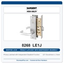 Sargent 8268 LE1J Trim Mortise Privacy Latchset with Independent Deadbolt | Grade 1 Commercial