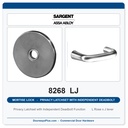 Sargent 8268 LJ Trim Mortise Privacy Latchset with Independent Deadbolt | Grade 1 Commercial