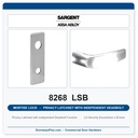 Sargent 8268 LSB Trim Mortise Privacy Latchset with Independent Deadbolt | Grade 1 Commercial