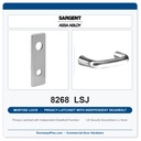 Sargent 8268 LSJ Trim Mortise Privacy Latchset with Independent Deadbolt | Grade 1 Commercial