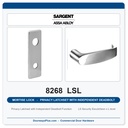 Sargent 8268 LSL Trim Mortise Privacy Latchset with Independent Deadbolt | Grade 1 Commercial