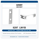 Sargent 8297 LW1B Trim Mortise Double Dummy w/Active Trim | Grade 1 Commercial