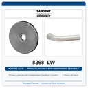 Sargent 8268 LW Trim Mortise Privacy Latchset with Independent Deadbolt | Grade 1 Commercial