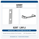 Sargent 8297 LW1J Trim Mortise Double Dummy w/Active Trim | Grade 1 Commercial