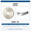 Sargent 8268 OL Trim Mortise Privacy Latchset with Independent Deadbolt | Grade 1 Commercial