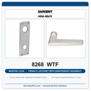 Sargent 8268 WTF Trim Mortise Privacy Latchset with Independent Deadbolt | Grade 1 Commercial