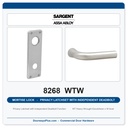 Sargent 8268 WTW Trim Mortise Privacy Latchset with Independent Deadbolt | Grade 1 Commercial