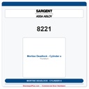 Sargent 8221 Mortise Deadlock - Cylinder x Thumbturn | LA Keyway, Grade 1 Commercial