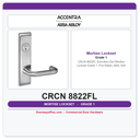 Accentra CRCN 8822FL Dormitory Exit Mortise Lockset – Grade 1, Fire Rated, ADA, 626