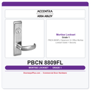 Accentra PBCN 8809FL Classroom Or Office Mortise Lockset – Grade 1 Security
