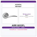 Accentra ARR 8833FL Exit Mortise Lockset – Grade 1 Security