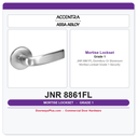 Accentra JNR 8861FL Dormitory Or Storeroom Mortise Lockset – Grade 1 Security