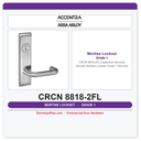 Accentra CRCN 8818-2FL Classroom Security Intruder Mortise Lockset – Grade 1 Security