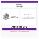 Accentra ARR 8818-2FL Classroom Security Intruder Mortise Lockset – Grade 1 Security