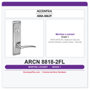 Accentra ARCN 8818-2FL Classroom Security Intruder Mortise Lockset – Grade 1 Security
