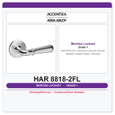 Accentra HAR 8818-2FL Classroom Security Intruder Mortise Lockset – Grade 1 Security