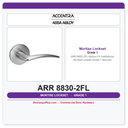 Accentra ARR 8830-2FL Asylum Or Institutional Mortise Lockset – Grade 1 Security