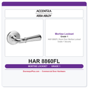Accentra HAR 8860FL Room Door Mortise Lockset – Grade 1 Security