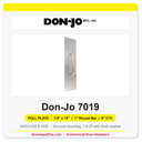 Don-Jo 7019 Pull Plate | 3.5" x 15" | 1" round bar | 8" CTC