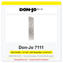 Don-Jo 7111 Pull Plate | 4" x 16" | 5/8" round bar | 5-1/2" CTC