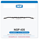 NGP 435 Flat Saddle Threshold 5" x 1/4" | ADA | UL | Mill Aluminum | National Guard