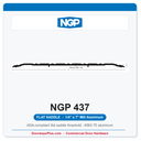NGP 437 Flat Saddle Threshold 7" x 1/4" | ADA Fire-Rated Mill Aluminum | National Guard