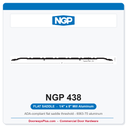 NGP 438 Flat Saddle Threshold 8" x 1/4" ADA Mill Aluminum | National Guard Products