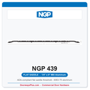 NGP 439 Flat Saddle Threshold 9" x 1/4" | ADA Fire-Rated Mill Aluminum | National Guard