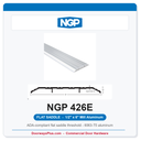 NGP 426E Flat Saddle Threshold 6" x 1/2" | ADA Fire-Rated Mill Aluminum | National Guard
