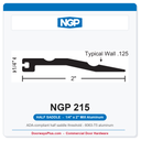 NGP 215 Half Saddle Threshold 2" x 1/4" Mill Aluminum | National Guard Products