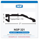 NGP 321 Half Saddle Threshold 2" x 1/2" | ADA Fire Rated Mill Aluminum | National Guard Products